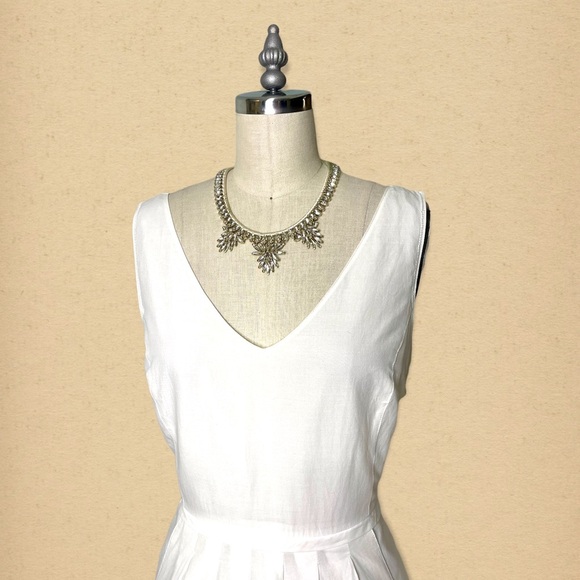 J. Crew White Delaney Eyelet Shift Dress with Pockets 4 Small - Picture 4 of 12